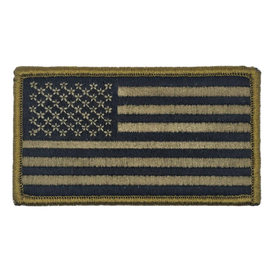 Custom Embroidery Patch | Olive Drab Flag W/ Velcro Pocket